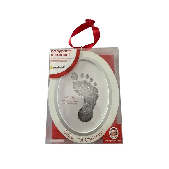 PearHead Baby Print Baby First Christmas Ornaments Keepsake - Picture 1 of 5